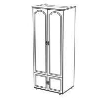 Двухстворчатый шкаф для одежды в гостиную Романтика ВК-09-17